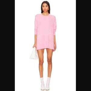 SOLD OUT NWT Show Me Your MuMu Bonfire Sweater Pink Fuzzy Knit Size XS $148.00